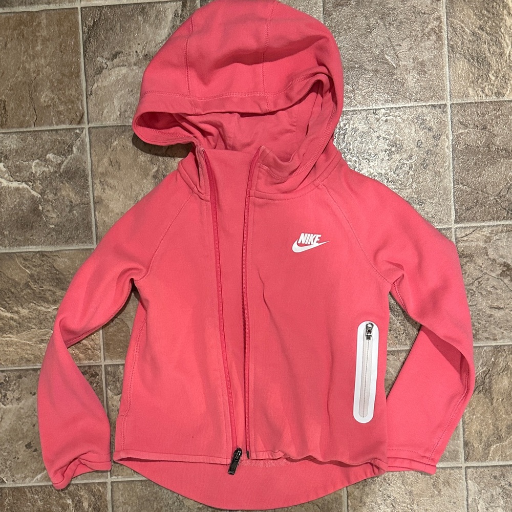Pink Nike Zip Up Hoodie
